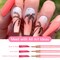 5-Piece Metallic Nail Art Brush Set – Pink Liner Brushes for UV Gel, Acrylic, and Fine Detail Designs, Sizes 4/8/12/20/25mm (Pink)